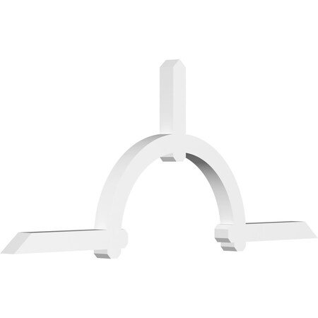 Ekena Millwork Ericson Architectural Grade PVC Gable Bracket, 96"W x 40"H x 4"D x 4"F, 10/12 Pitch GBP096X40X0404ERI00